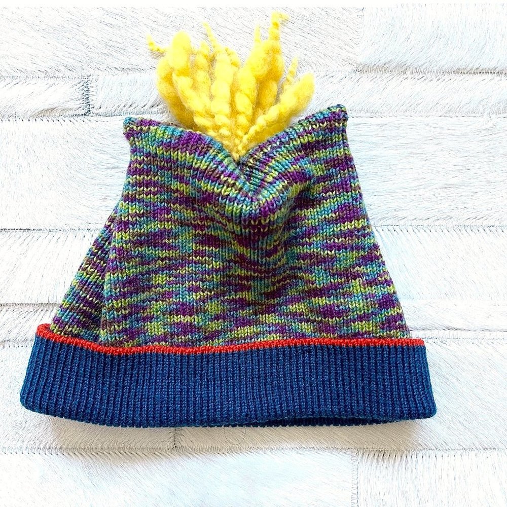 New Hikaru Noguchi England Wool Muti-Colored Beanie Hat